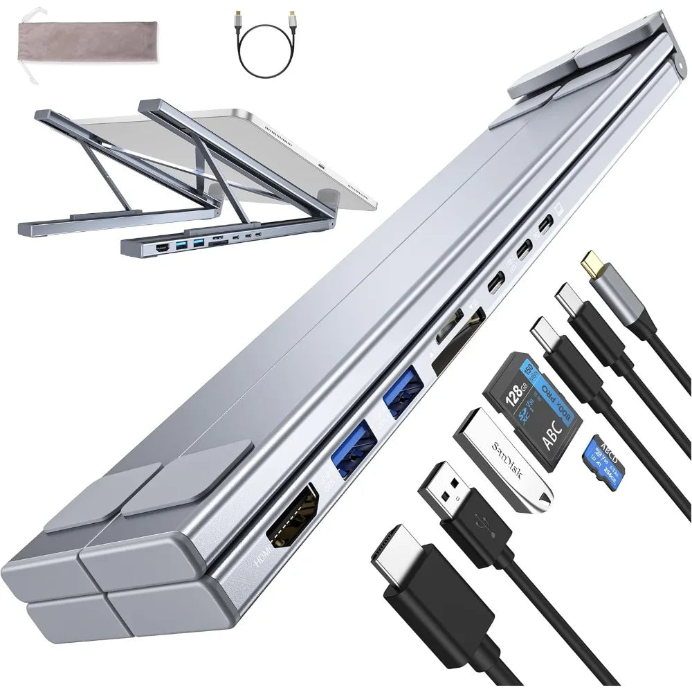 6-in-1 USB-C Hub Laptop Stand